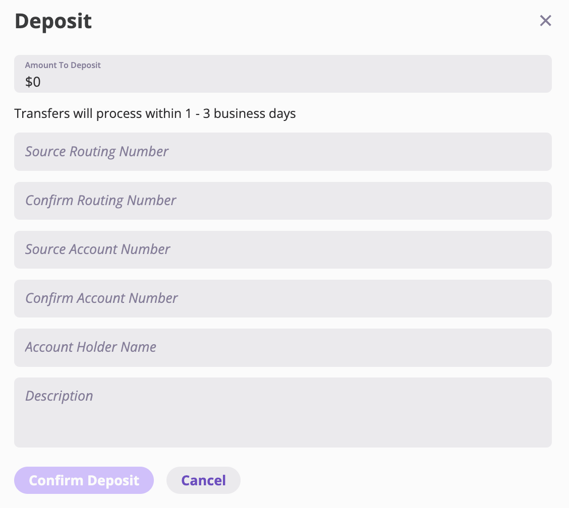 Deposit