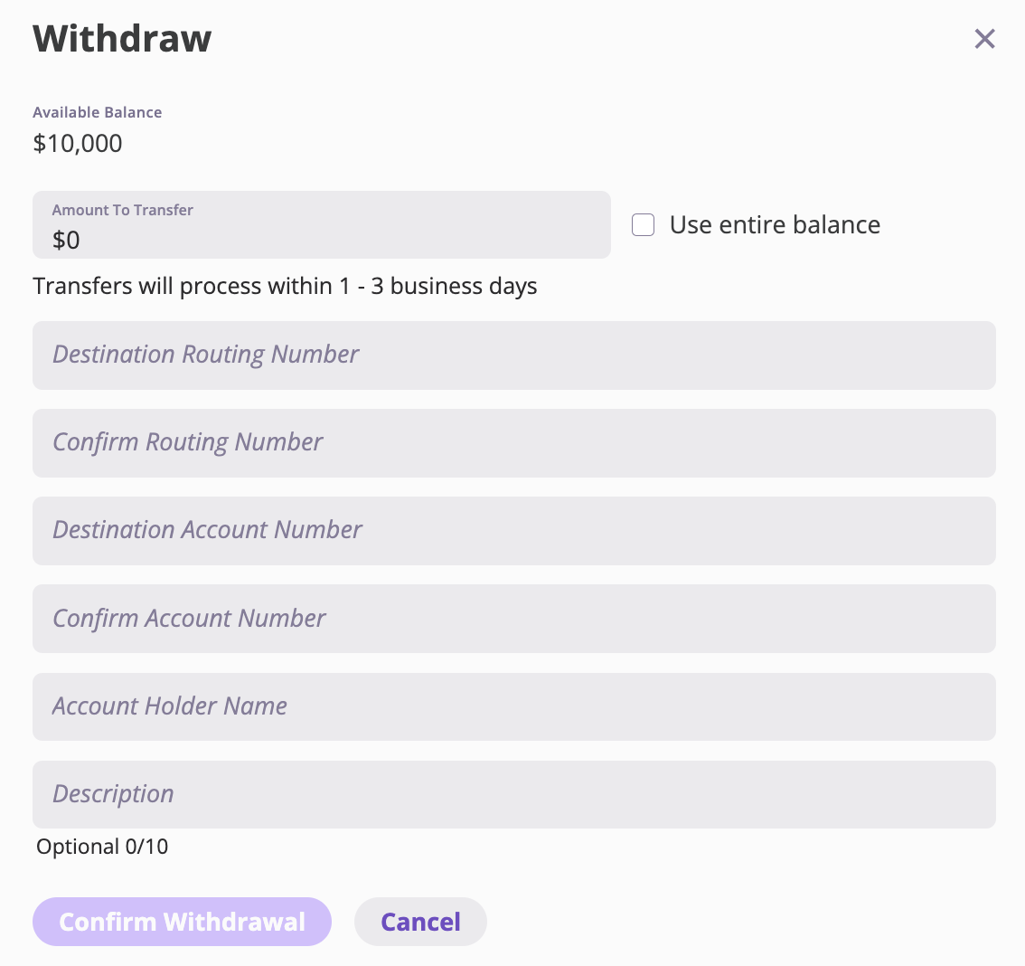 Withdraw