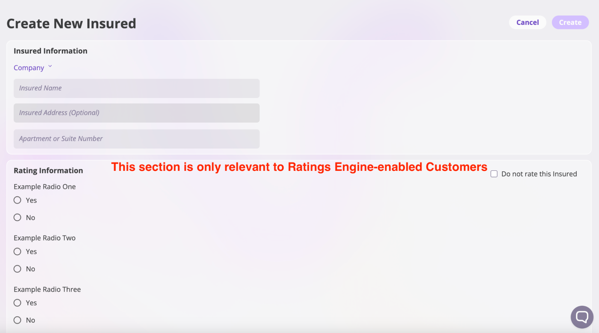 Create New Insured