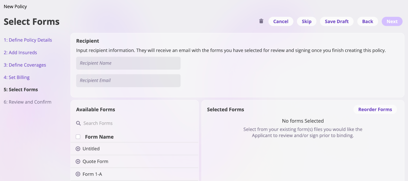 Add Forms