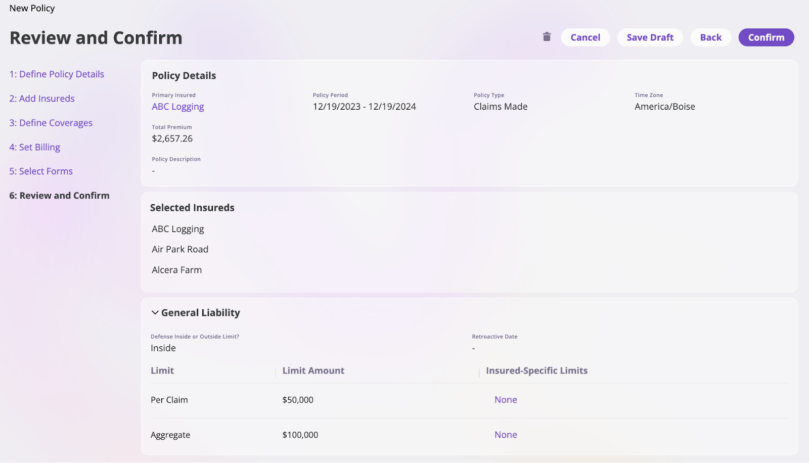 Review and Confirm